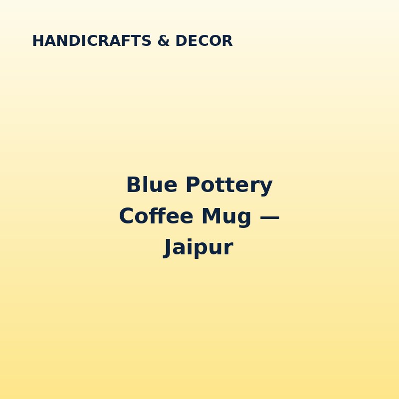 Blue Pottery Coffee Mug — Jaipur