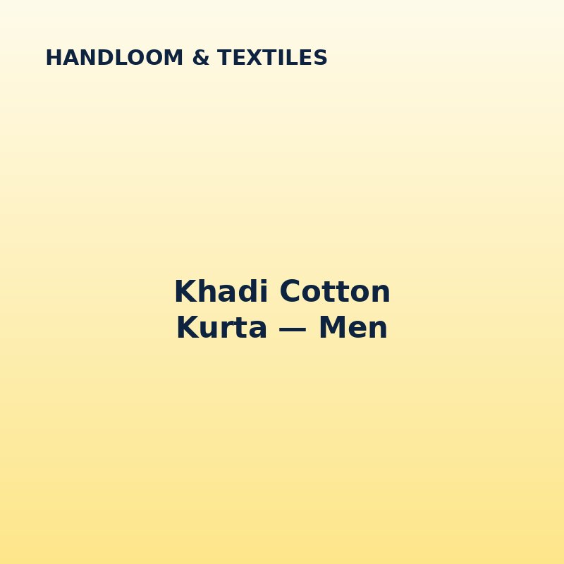Khadi Cotton Kurta — Men
