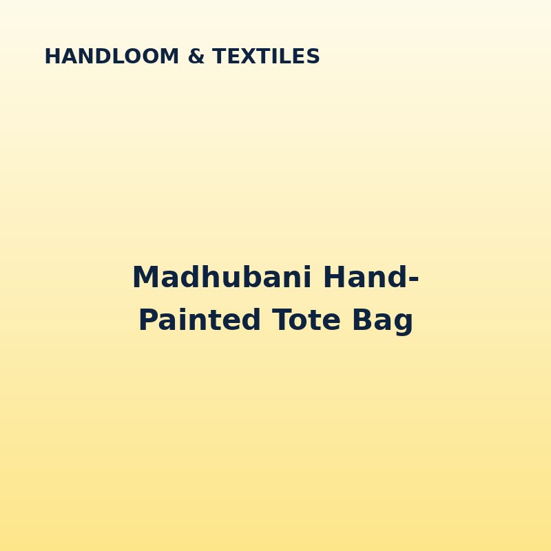 Madhubani Hand-Painted Tote Bag